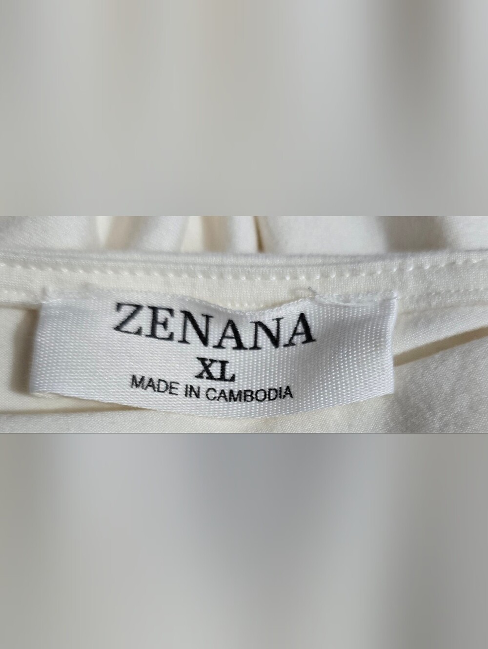 Zenana Outfitters Cream Relaxed Babydoll Tunic Top Size XL - Picture 4 of 5